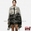 Estilo de moda mais novo design estilo étnico retro paisley algodão sarja lenço xale senhoras